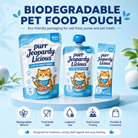 Pochette multi-couches haute barrière avec bec verseur pour aliments liquides pour animaux de compagnie, idéale pour la sauce et la soupe biologiques pour animaux