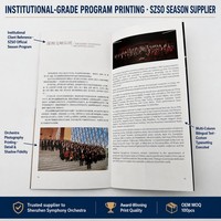 Impression de livrets de programmes de concert personnalisés, illustration en couleur 3D, reliure à cheval, papier d'art, impression offset, OEM