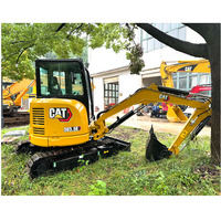 Gebrauchter Caterpillar 303.5E Mini-Raupenbagger mit Dieselmotor, 3 Tonnen, mit Lager und Pumpe, zu verkaufen.