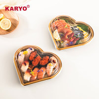 Goedkope voedselveilige snoep- en fruitverpakking, hartvormige doos, kersen, plastic cadeaudoos, sushi verpakking met deksel