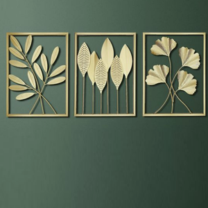 Décoration murale en feuilles métalliques dorées pour décoration murale Accessoire décoratif pour la maison élégant Design personnalisé Prix de gros Fabricant - Product Image 3