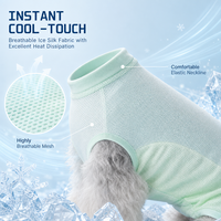 Gilet rafraîchissant pour chien UPF 50+ à toucher frais instantané, en soie glacée respirante, protection solaire estivale, vêtements pour chiot, débardeur lavable OEM ODM