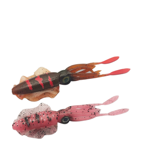 Appât souple bionique de calmar lumineux noir UV 6.2g 17L pour la pêche en bateau de mer appât en plastique Barracuda Bimi ciblé pour <span class=keywords><strong>Marlin</strong></span> - Product Image 1