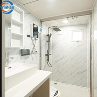 Maison conteneur modulaire préfabriquée prête à l'emploi WinFair de 40 pieds, extensible et pliable, 2 chambres, pour une vie écologique/durable