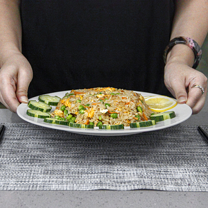 Assiette à dîner en céramique bon marché AOOSY 10,5 pouces Assiettes de restaurant nordiques modernes pour le déjeuner - Product Image 6