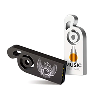 Flashdisk USB Bentuk Not Musik Logam Pendrive Logo Kustom Memory Stick USB2.0 USB3.0 8GB 16GB 32GB 64GB 128GB