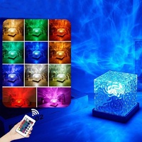 TAIKOON-Lampe de table en cristal acrylique pour bureau, lampe de table LED d'intérieur, dynamique, effet lumineux RVB, télécommande