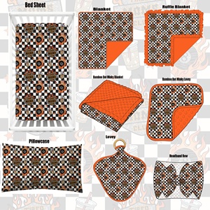 Lenzuolo per <span class=keywords><strong>Culla</strong></span> con Stampa Halloween Personalizzabile all'Ingrosso, 95% Bambù 5% Spandex, Leggero e Traspirante per Neonati - Product Image 4
