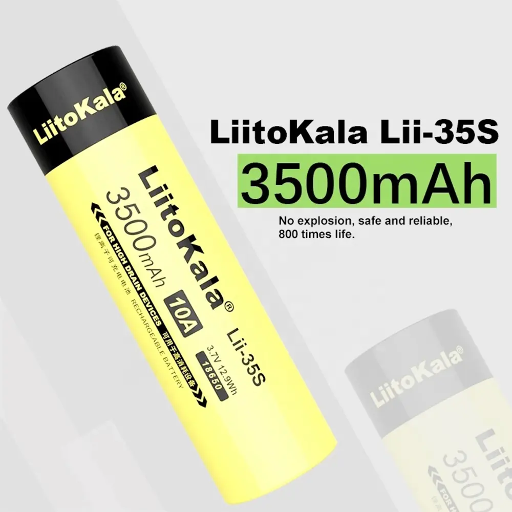 LiitoKala Lii-35S Li-ion 3.7V/4.2V 3500mAh 18650 rechargeable battery lithium ion batteries