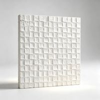Panneau mural en mosaïque de pierre flexible 3D pour la décoration artistique de la salle de bain