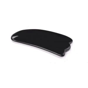 Mushang Skincare Gesichts massage gerät mit Box Horn Shaped Black Obsidian Gua Sha Stone - Product Image 3