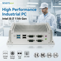 Mini PC Industrial Sin Ventilador Sharerdp Factory Intel Core I5 I7 1135G7 10610U, 6 COM RS232, Doble LAN, 4K, NUC, para Automatización