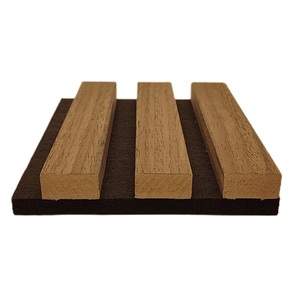Panneaux muraux décoratifs modernes en <span class=keywords><strong>bois</strong></span> composite tissé en plastique WPC 120x300 Panneaux acoustiques insonorisés en PVC MDF Akustikpaneele - Product Image 2