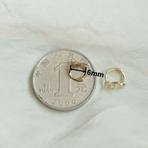 Pendiente de rama de estudiante femenino personalizado al por mayor con pequeño taladro de circón estilo de aro de hoja de oro de 9K para fiesta en la parte de la Occasions-KJ224 - Product Image 1