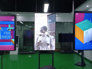 OEM nhà máy độ sáng cao 65 inch Slim mạng wifi LCD Full HD cửa sổ LCD hai mặt treo kỹ thuật số màn hình quảng cáo - Product Image 2