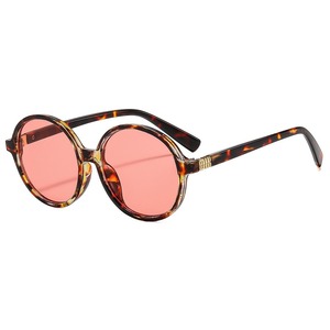<b>Round</b> <b>Frame</b> Sunglasses Leopard Print UV400 Women's Fashion Sunshades Class 2 PC Lens - Product Image 5
