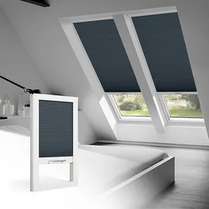 Bán buôn tùy chỉnh thông minh Skylight Rèm tổ ong rèm ngang điện Rèm cơ giới Skylight