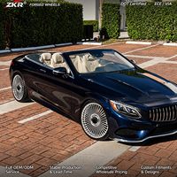 Jantes en alliage d'aluminium forgé monobloc ZKR, finition brillante, multi-branches, 20-22 pouces, 5x112 pour Mercedes Classe S Maybach Cabriolet