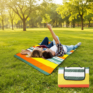 Manta <span class=keywords><strong>de</strong></span> Picnic Impermeable en Oferta, 150x200cm, Portátil, Económica, Dos en Uno, Tapete <span class=keywords><strong>de</strong></span> Playa y Camping con Bolsa - Product Image 1