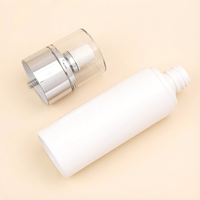 Flacon pulvérisateur en PET de 120 ml en forme de cylindre, surface givrée, impression sérigraphique, pour lotion, toner, sérum de soin du visage