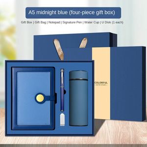 Carnet de notes A5 personnalisé 2-en-1 en cuir PU de luxe, élégant, promotionnel, avec couverture rigide, carnet d'adresses et stylo, clé USB 16 Go - Product Image 4