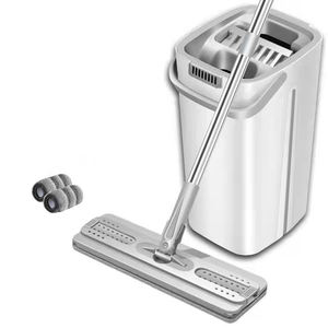 Vadrouille sèche humide et seau avec <span class=keywords><strong>essoreuse</strong></span> pour salle de bain en microfibre pour outils de nettoyage à domicile - Product Image 1