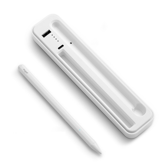 High Quality Plastic Active Stylus Pen with Wireless Charging Palm Rejection & Tilting Function for IPad-White