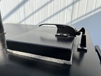 Fumoir à alimentation par gravité noir, fumoir BBQ, revêtement en poudre