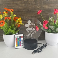 Lampe de nuit en acrylique 3D personnalisée, Père Noël, lampe de table LED USB, décoration de Noël, lampe d'ambiance créative, lampe de chevet, cadeau