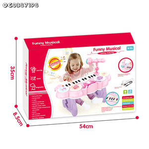 Pink Instrumentos Musicales PianoElectronic Plastic <strong>Musical</strong> Sound Toys 24 Key Piano Keyboard for Kids Girls with Microphone - Product Image 6