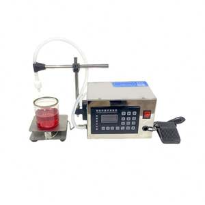 Machine de remplissage semi-automatique de bureau à tête unique pour bouteilles pulvérisatrices en plastique (lait, boisson, huile, parfum, eau, jus, liquide) - Product Image 2