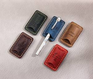 AIGUONIU-Portalápices de cuero Vintage personalizado, estuche grabado con láser, diseño extraíble, tamaño de bolsillo, 7,1x4,4X1cm, regalo - Product Image 6