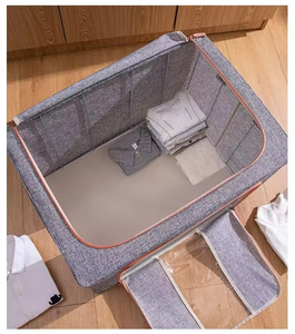 Waterproof Folding Cloth Foldable Storage Box Quilt Sundries Fabric Cotton Linen <b>Wardrobe</b> Clothes Organizer Bag Storage <b>Boxes</b> - Product Image 6