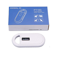 Lecteur de puces RFID portable PT160 134,2 kHz, scanner de puces pour animaux, matériau ABS