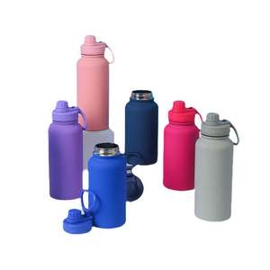 Logotipo personalizado 32Oz aislado vacío doble pared deporte boca ancha botellas de agua de acero inoxidable - Product Image 4