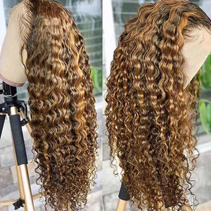 Cheveux brésiliens HD transparents de <span class=keywords><strong>32</strong></span>-<span class=keywords><strong>34</strong></span> pouces de long pour perruque, avec ondulations naturelles, pré-épilés, doux, lisses, sans colle, avec baby hair - Product Image 2