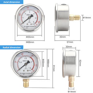 SHUIKN YN60 디지털 유압 압력 게이지 고온 부식 방지 철도금 니켈 케이스 정확도 등급 2.5 - Product Image 5