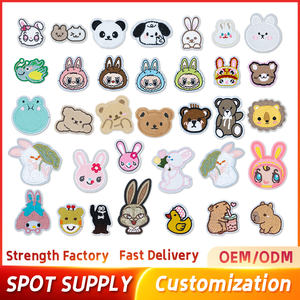 Diseño de chenilla personalizado oso grande y pequeño para ropa de padres e hijos palo adhesivo lindo coser parches de toalla bordado - Product Image 2