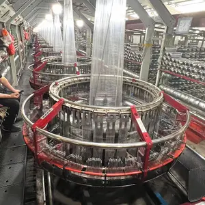 2024 nhựa tự động 6 con thoi máy sản xuất máy dệt tròn PP dệt túi làm dây chuyền sản xuất máy