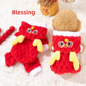 Ropa Elegante para Perros de Raza Grande Otoño Invierno, Decoración Duradera con Cintas de Forro Polar, Color Sólido para Retriever, Samoyed, Border <span class=keywords><strong>Collie</strong></span> - Product Image 4