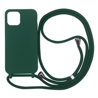 Coque de téléphone TPU avec longue lanière pour iPhone 17 16 15 14 13 12 11 Pro Max Air étui de protection