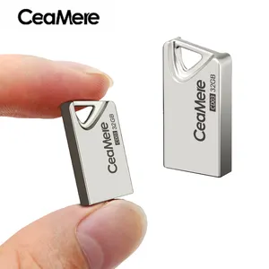CeaMere Großhandel angepasst Logo USB Stick 2.0 Pen Drive 8GB 16GB 32GB 64GB 128GB 3, 0 Metall-USB-Flash-Laufwerke