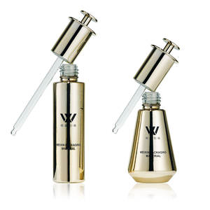 Bouteille de soins de la peau en verre cosmétique transparent personnalisable de plusieurs couleurs de luxe bon marché de haute qualité - Product Image 1