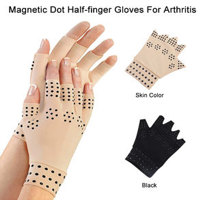 Guantes Magnéticos Antideslizantes con Puntos para Alivio del Dolor de Manos por Artritis, Compresión, Terapia Reumatoide, Guantes sin Dedos para Trabajar - Product Image 3