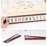 Ensemble de luxe moderne de 4 supports et pousseurs de mahjong en écaille de tortue avec aimants, taille et couleur personnalisables, design portable pour le divertissement