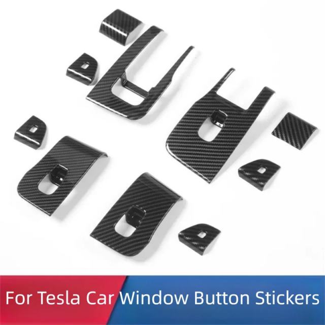 FUXINGTAI Suitable for Tesla ModolY Window Glass Lifting Button Decorative Paste Switch Modification Accessories