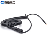 Kabel Ekstensi PVC/PU Tahan Air, Kawat Tembaga Terpilin Inti 2 3 4 5 6 8 12, Tipe Spiral