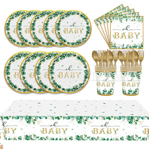 Oh Baby Paper Plates 9 Inch <b>Round</b> Digital Printing Birthday Party Tableware Eco Friendly Disposable - Product Image 5