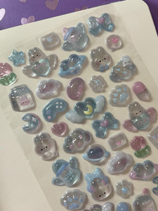 OEM Wholesale Manufacturer Cute Glossy <b>Waterproof</b> Self Adhesive Eco Friendly 3D Puffy Bubble <b>Sticker</b> Relief <b>Sticker</b> for DIY - Product Image 2