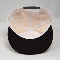 Gorra Snapback Personalizada de Dos Tonos con Logotipo Bordado, Visera Plana, Gorra de Béisbol de Tela de Algodón, Ajustable, Estilo Trucker Sin Estructura